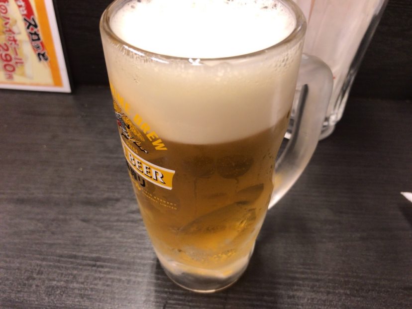 楽笑の生ビール390円